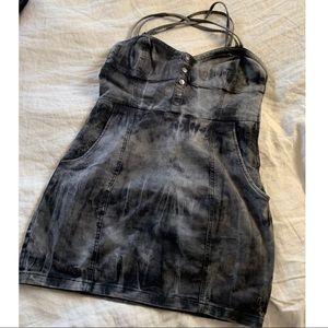 Denim mini dress